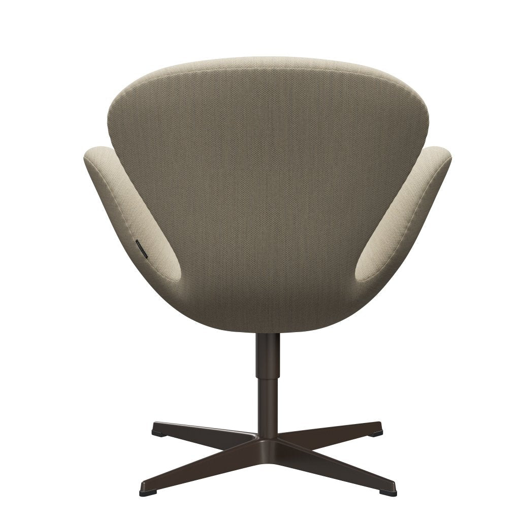 Fritz Hansen Swan Lounge Chair, Brown Bronze/Fiord Natural Sand