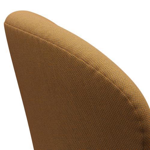 Fritz Hansen Swan Lounge -stoel, bruine bronzen/fiord sinaasappel