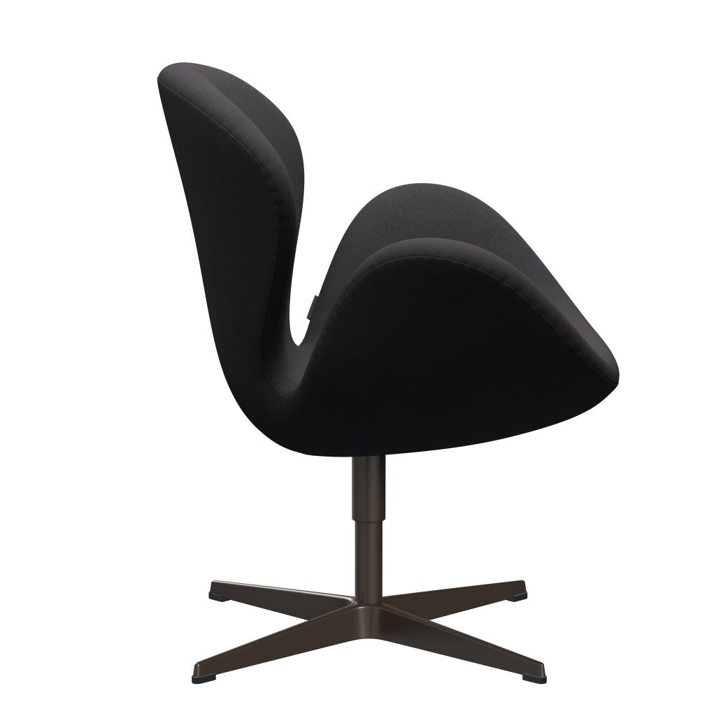 Fritz Hansen Chaise salon de cygne, bronze brun / noir fiord