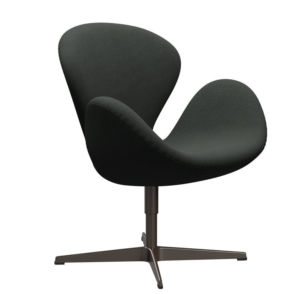 Sedia da salone Fritz Hansen Swan, bronzo marrone/fiord multicolore