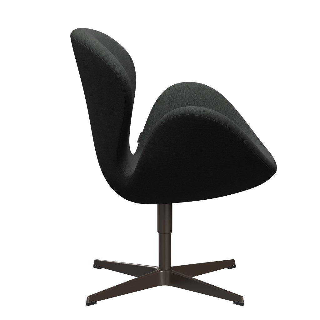 Fritz Hansen Swan Lounge Stuhl, braune Bronze/Fiord -schwarzer mehrfarbig