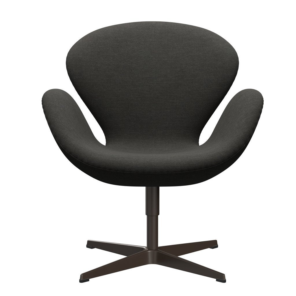 Sedia da salone Fritz Hansen Swan, bronzo marrone/fiord nero/marrone