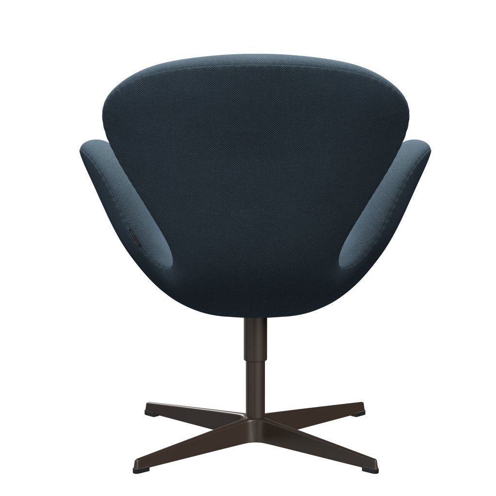 Sedia da salone Fritz Hansen Swan, bronzo marrone/blu pietra fiord