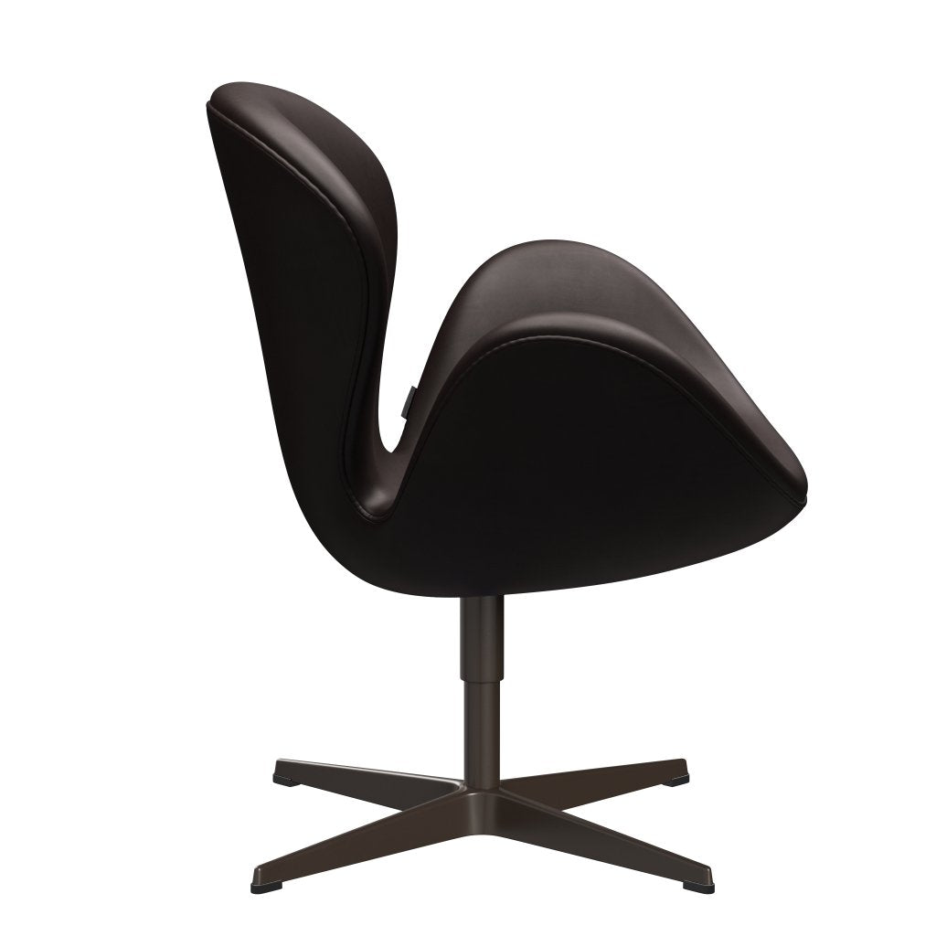 Sedia da salone Fritz Hansen Swan, bronzo marrone/grazia marrone scuro