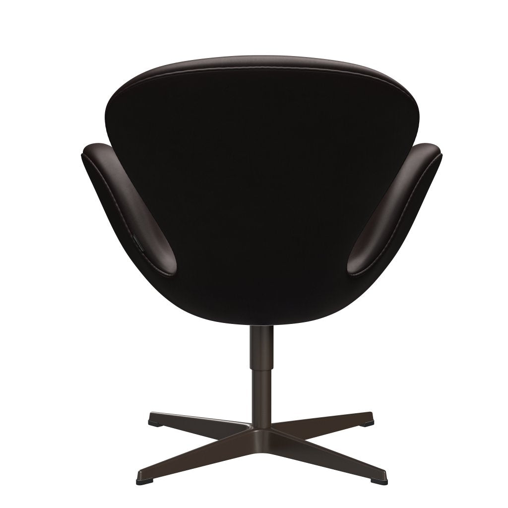 Sedia da salone Fritz Hansen Swan, bronzo marrone/grazia marrone scuro