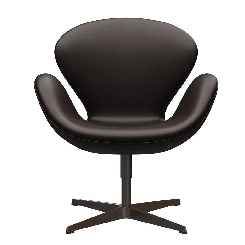 Sedia da salone Fritz Hansen Swan, bronzo marrone/grazia marrone scuro