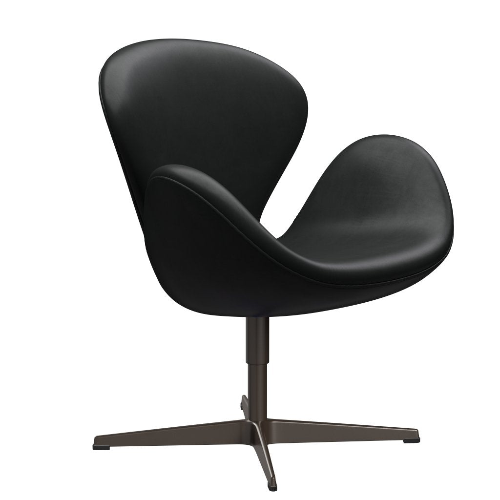 Sedia da salone Fritz Hansen Swan, bronzo marrone/grazia nera