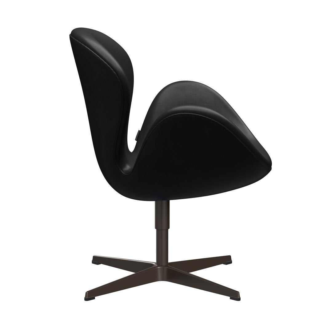 Sedia da salone Fritz Hansen Swan, bronzo marrone/grazia nera