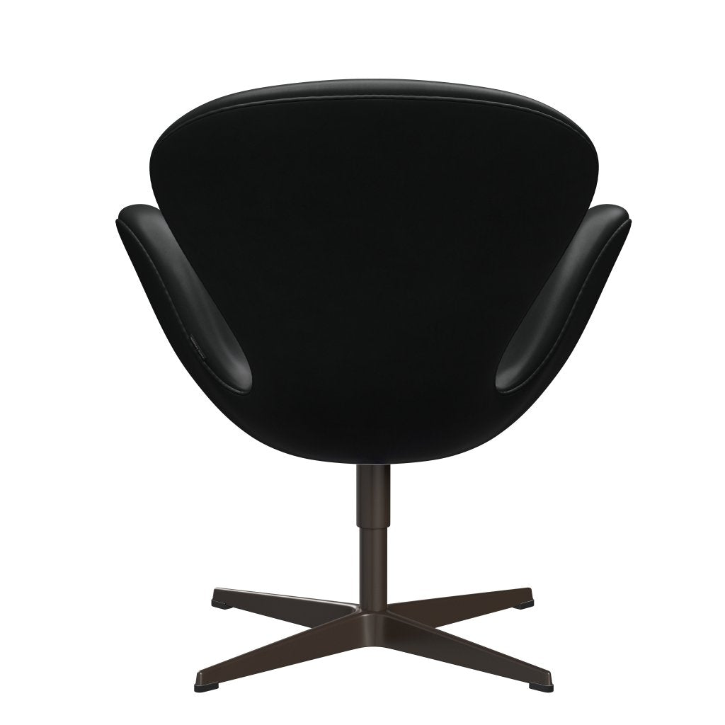 Fritz Hansen Chaise salon de cygne, bronze brun / noir noir