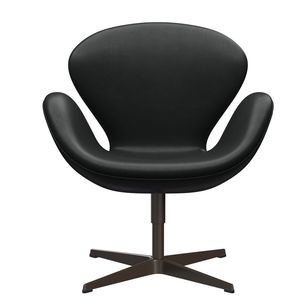 Sedia da salone Fritz Hansen Swan, bronzo marrone/grazia nera