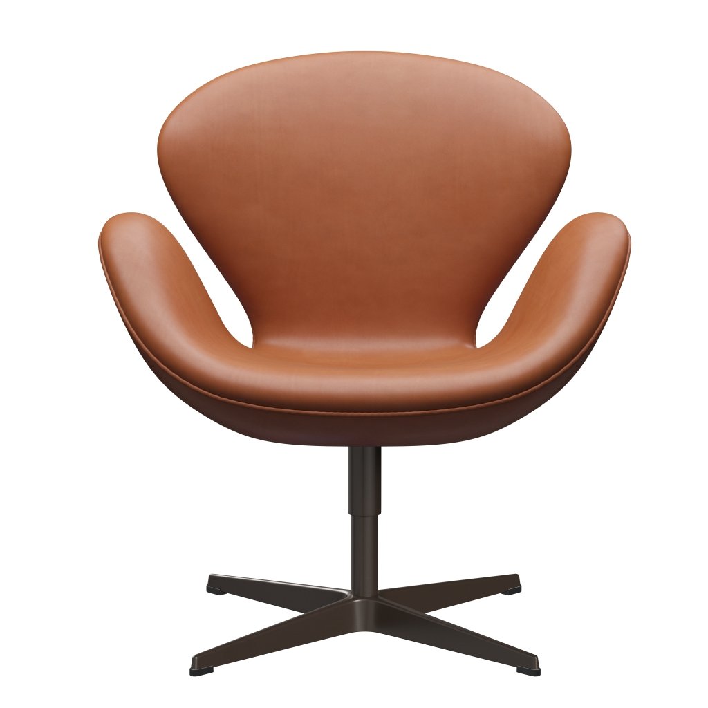 Sedia da salone Fritz Hansen Swan, bronzo marrone/noce grazia