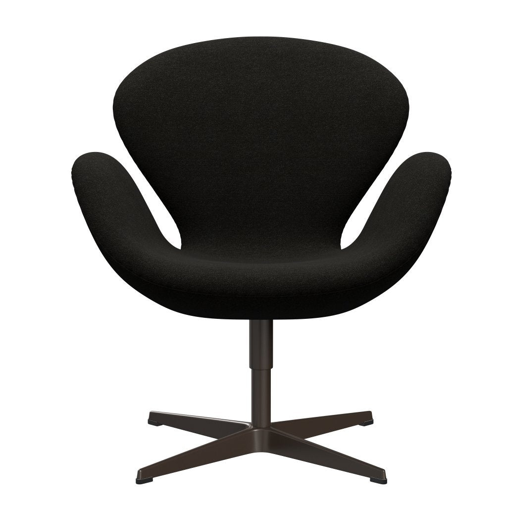 Fritz Hansen Swan Lounge -stoel, bruin brons/Hallingdal Brown/Dark Grey