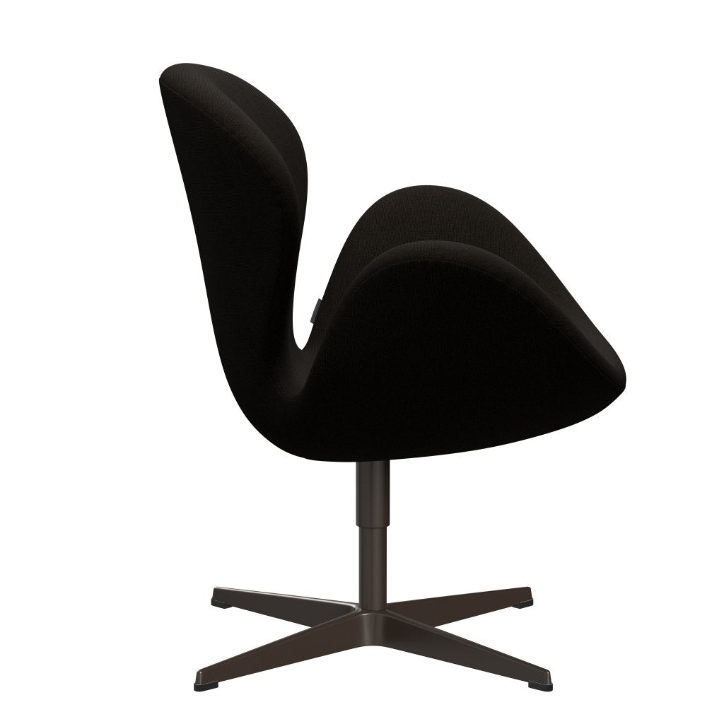 Fritz Hansen Swan Lounge Stuhl, braune Bronze/Hallingdal dunkelbraun