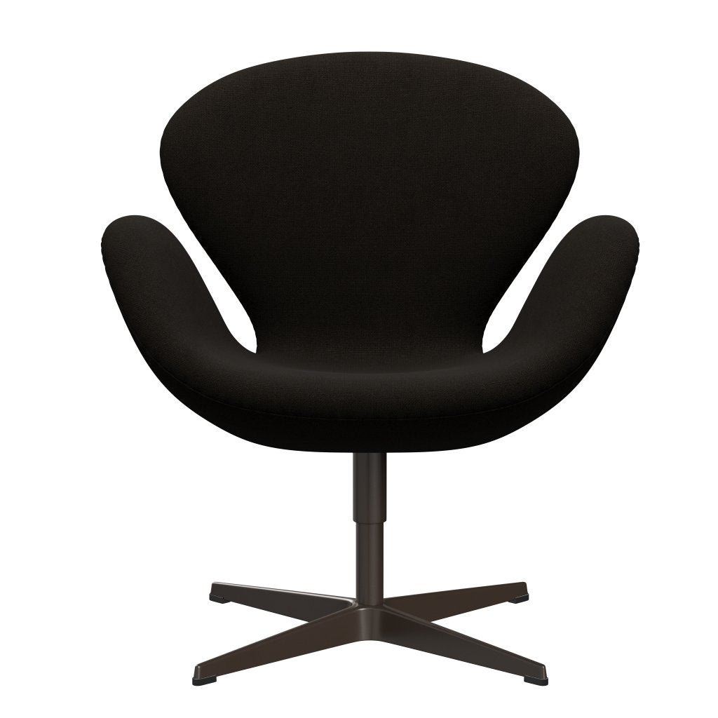 Fritz Hansen Swan Lounge Chair, Brown Bronze/Hallingdal Dark Brown