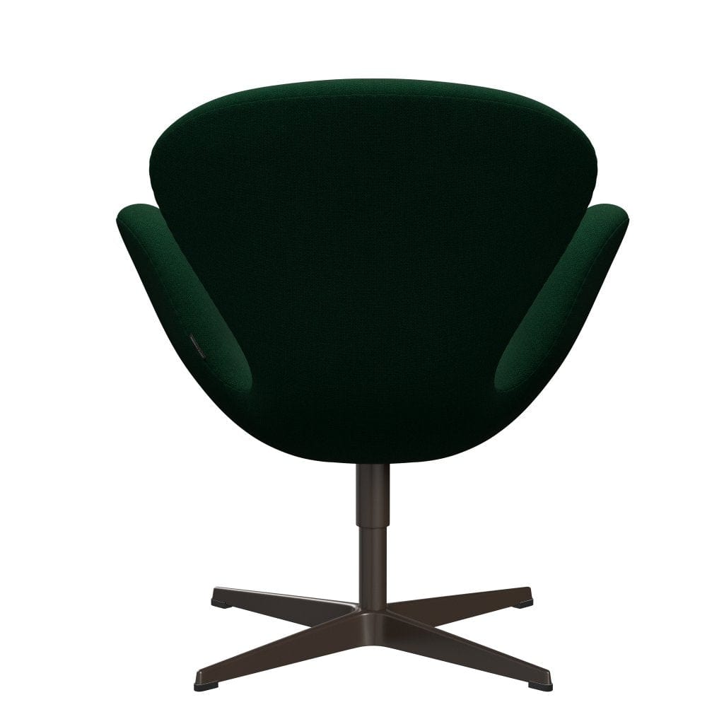 Fritz Hansen Swan Lounge -stoel, bruin brons/Hallingdal -fles groen