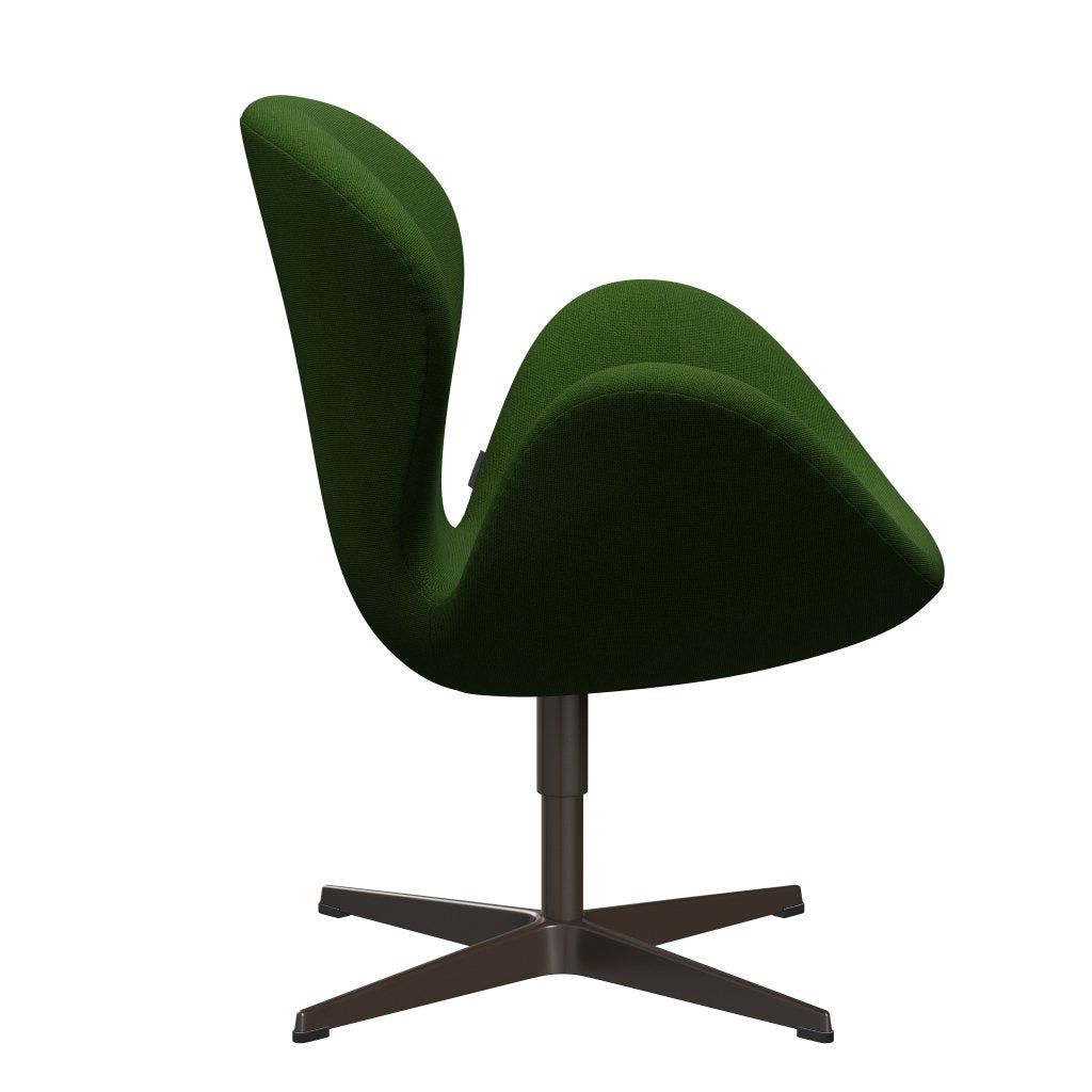 Fritz Hansen Chaise de salon de cygne, bronze brun / herbe d'herbe Hallingdal