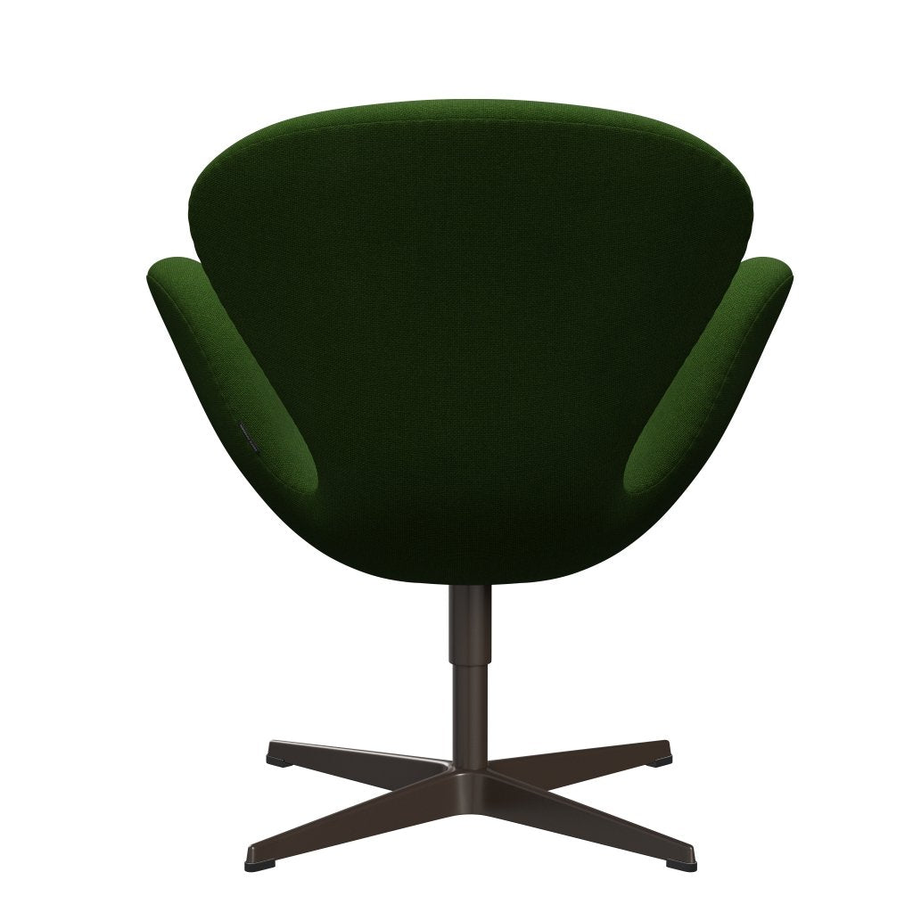 Sedia fritz Hansen Swan Lounge, bronzo marrone/erba di Hallingdal verde