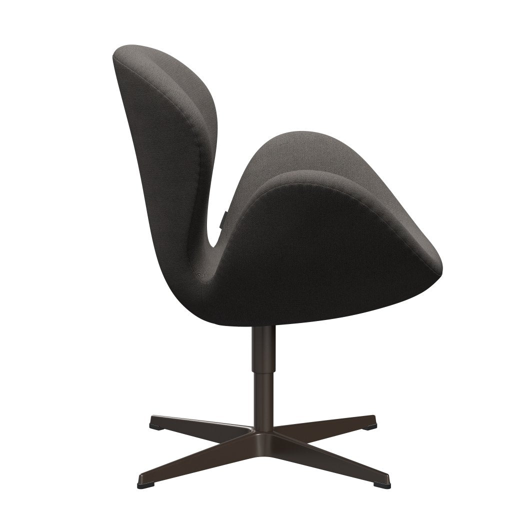 Sedia da salone Fritz Hansen Swan, bronzo marrone/Hallingdal Grigio scuro