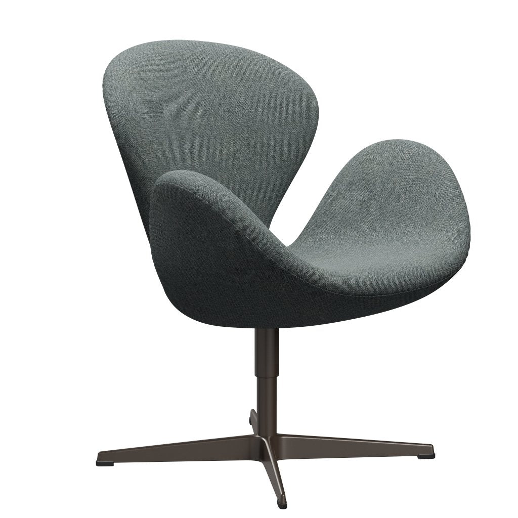 Fritz Hansen Chaise salon de cygne, bronze brun / gris de Hallingdal