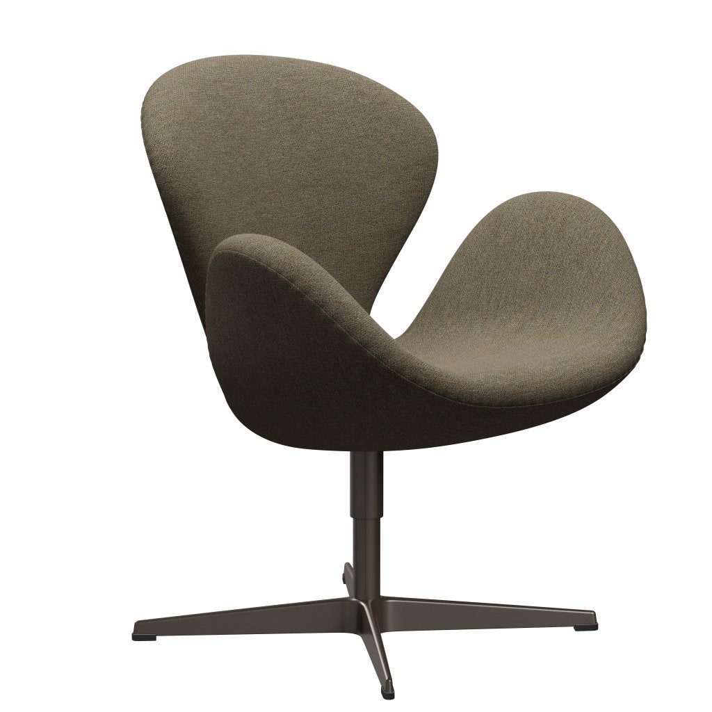 Fritz Hansen Swan Lounge Chair, Brown Bronze/Hallingdal Gray/Brown