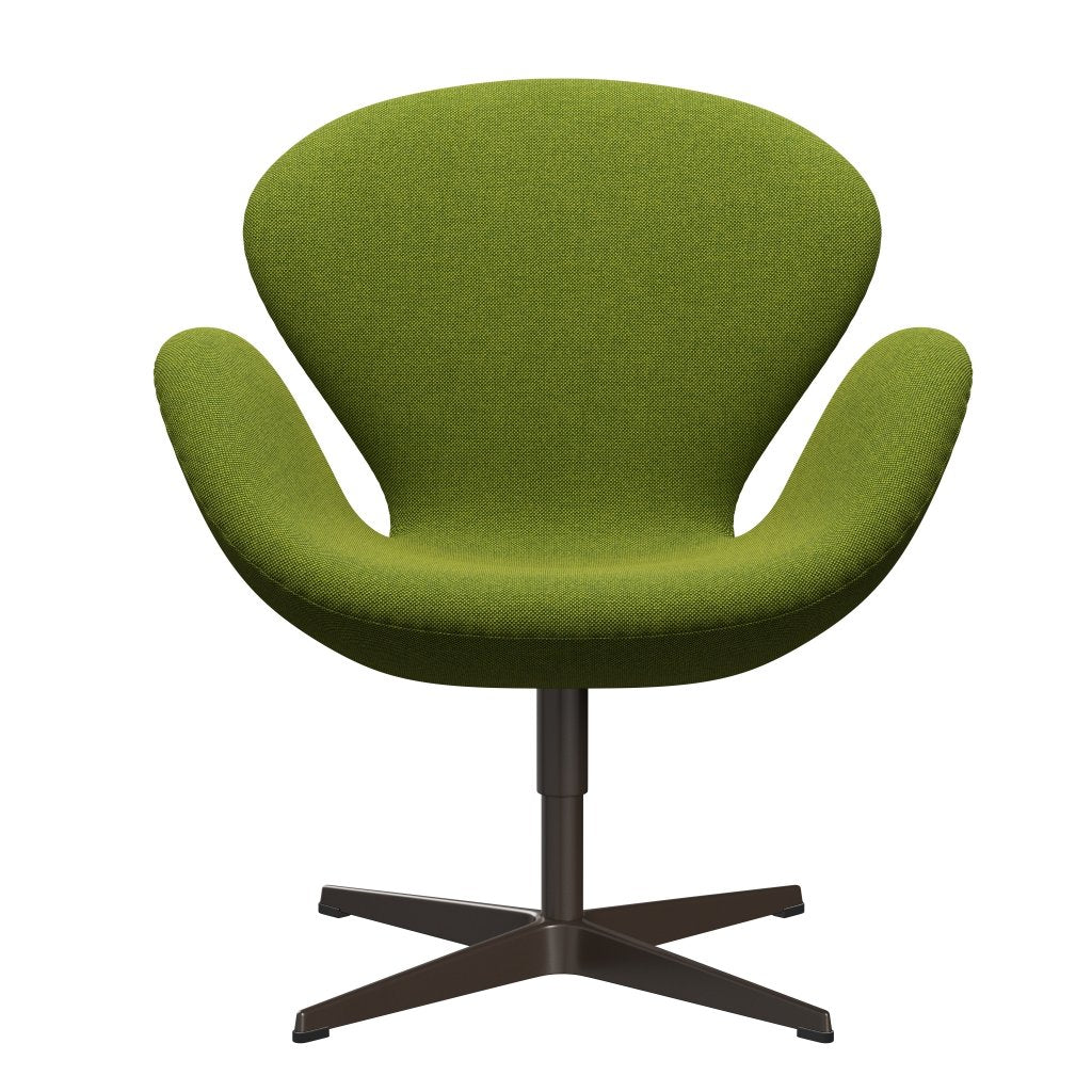 Sedia da salone Fritz Hansen Swan, bronzo marrone/verde Halingdal