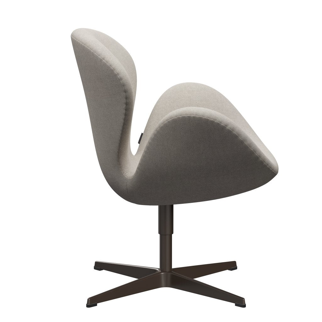 Fritz Hansen Swan Lounge -stoel, bruin brons/Hallingdal Light Gray (103)