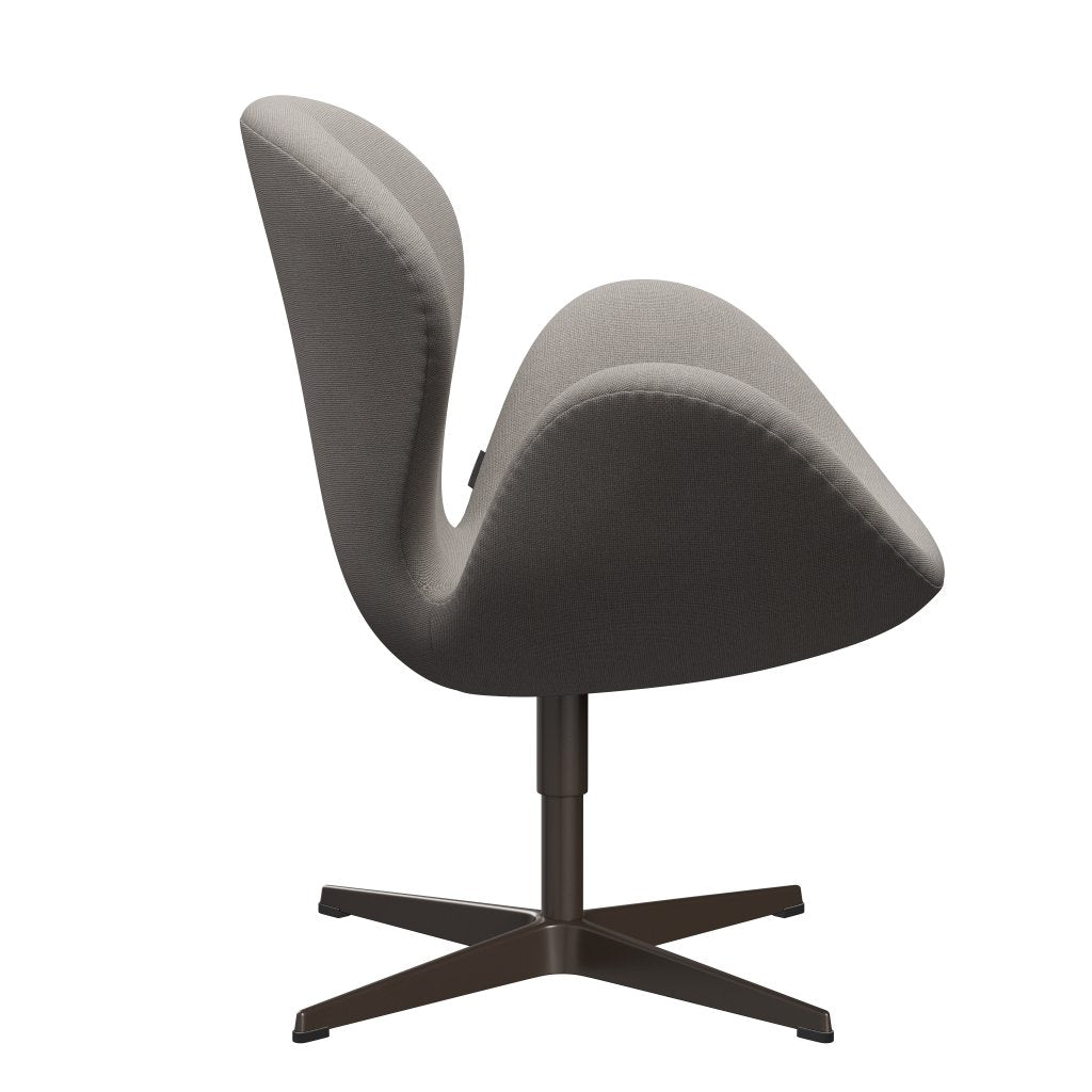 Fritz Hansen Swan Lounge -stoel, bruin brons/Hallingdal Light Gray (113)