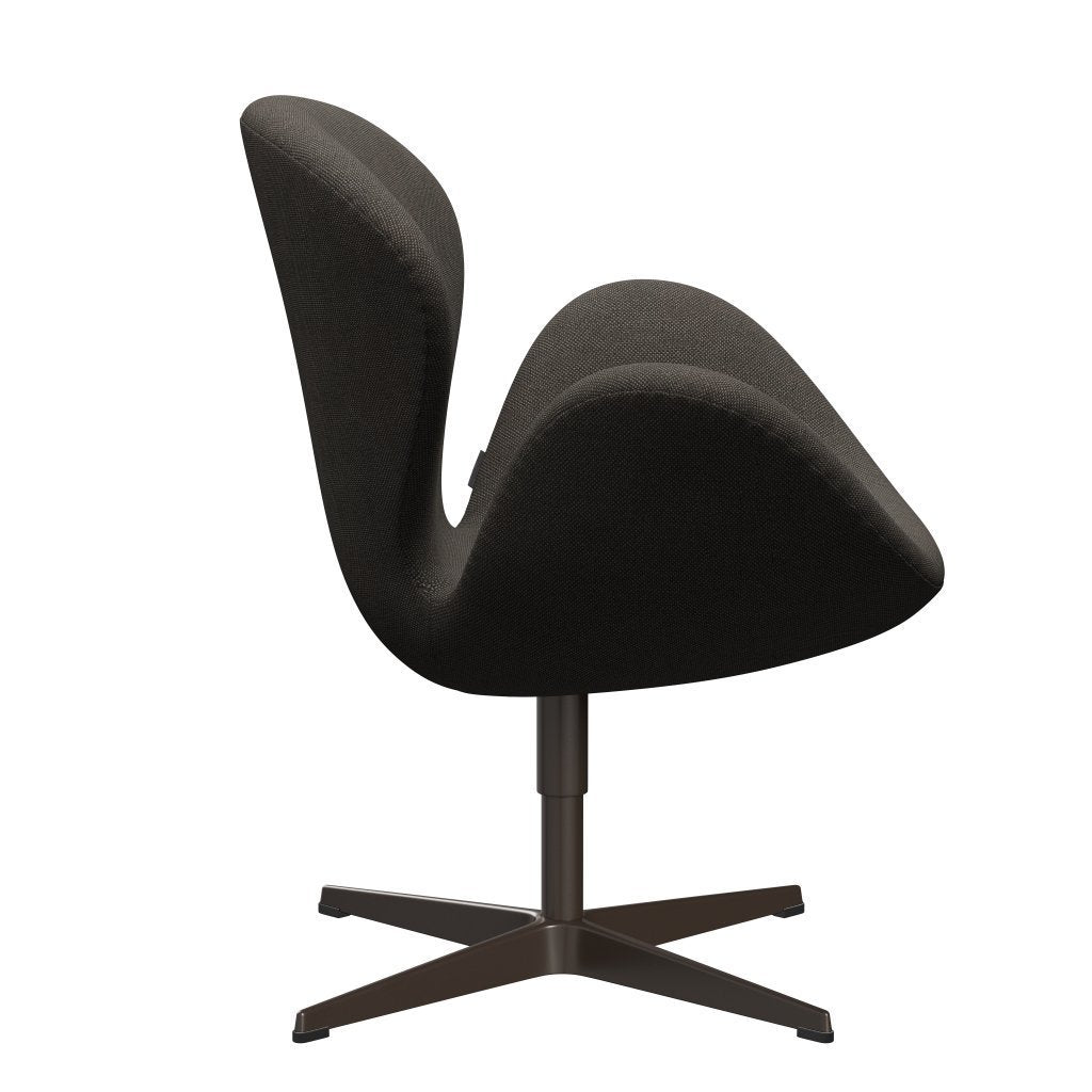 Fritz Hansen Swan Lounge Chair, braune Bronze/Hallingdal -Holzkohlelicht