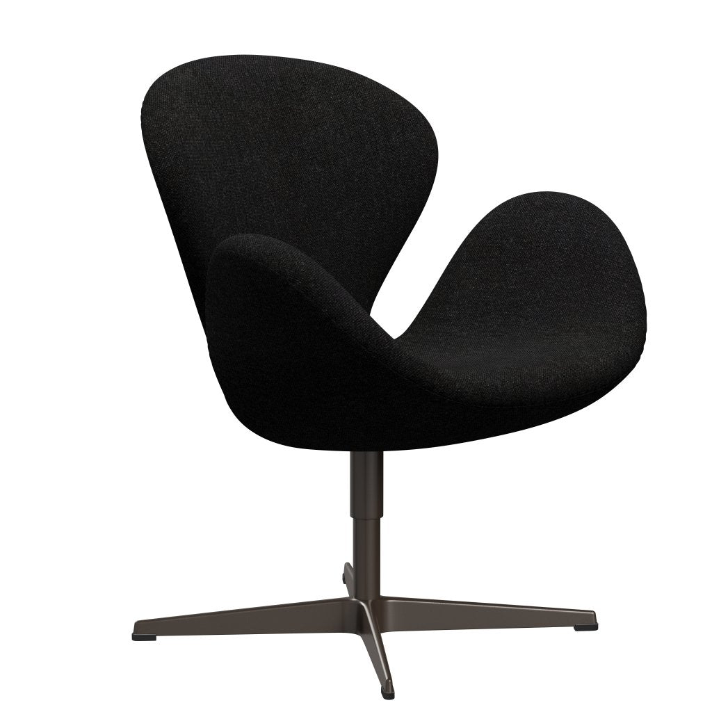 Sedia da salone Fritz Hansen Swan, bronzo marrone/carbone di Hallingdal