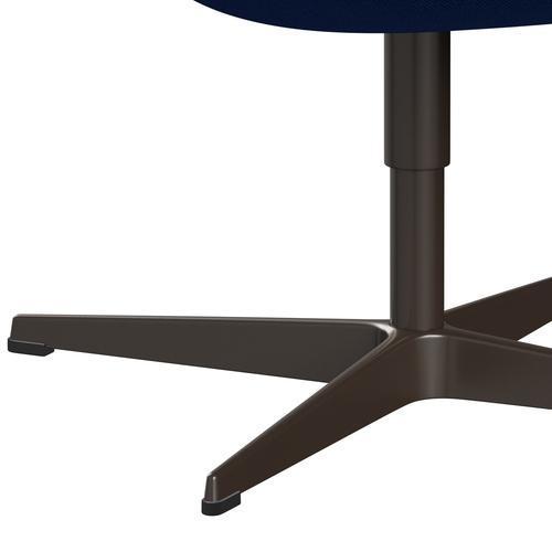 Sedia da salone Fritz Hansen Swan, bronzo bronzo marrone/blu corallo Hallingdal