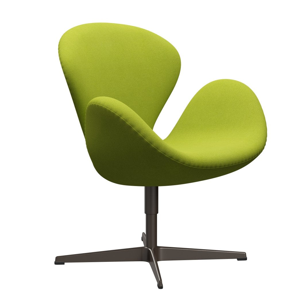 Sedia da salone Fritz Hansen Swan, bronzo marrone/lime di Hallingdal