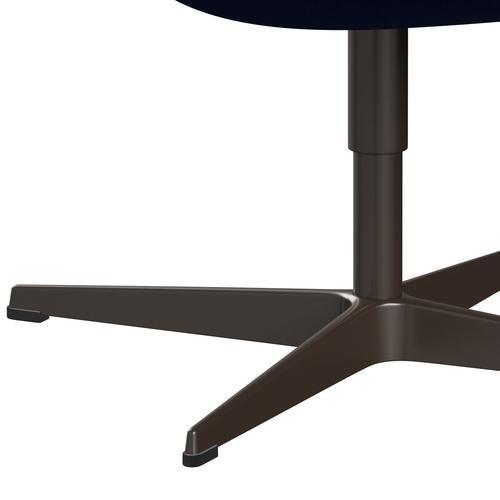 Sedia fritz Hansen Swan Lounge, bronzo marrone/blu del mare di Hallingdal