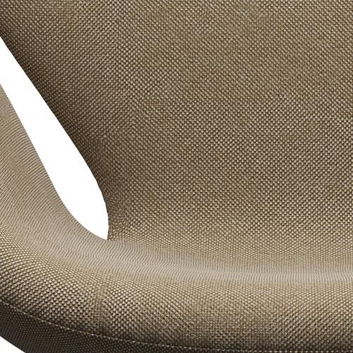 Fritz Hansen Chaise de salon de cygne, bronze brun / sable d'Hallingdal foncé