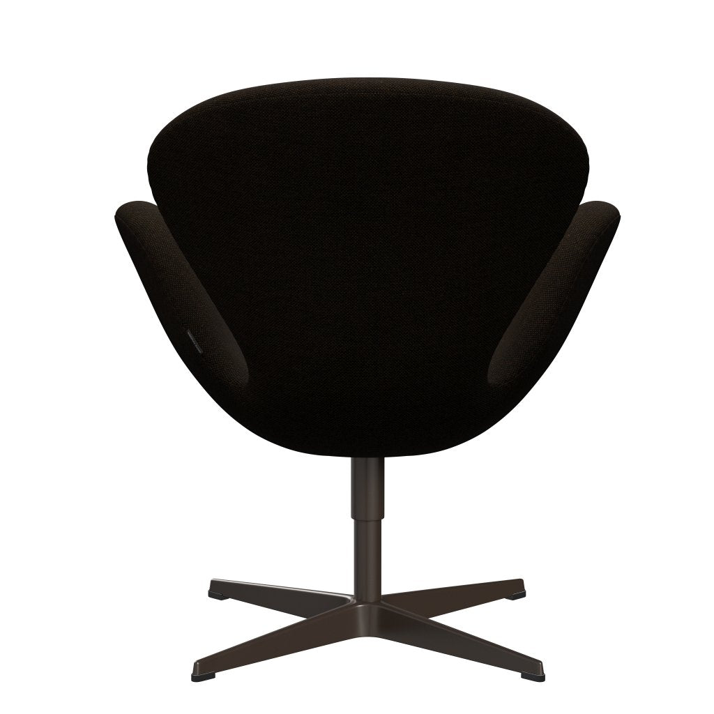 Sedia fritz Hansen Swan Lounge, bronzo marrone/Hallingdal nero/marrone