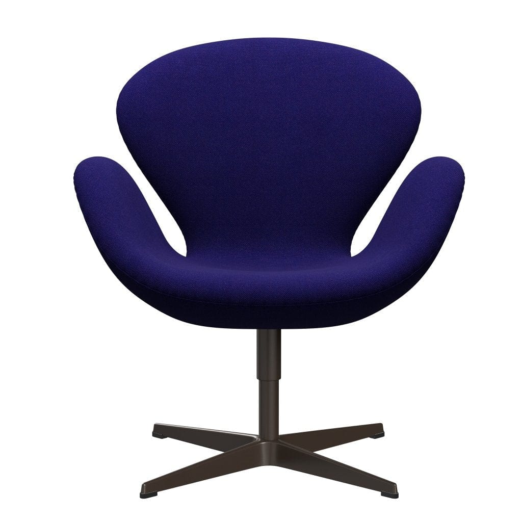 Sedia da salone Fritz Hansen Swan, bronzo marrone/viola di Hallingdal scuro