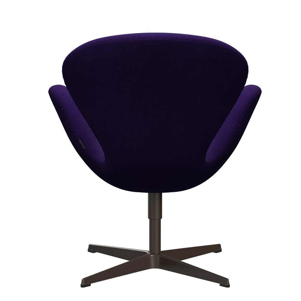 Sedia da salone Fritz Hansen Swan, bronzo marrone/viola di Hallingdal