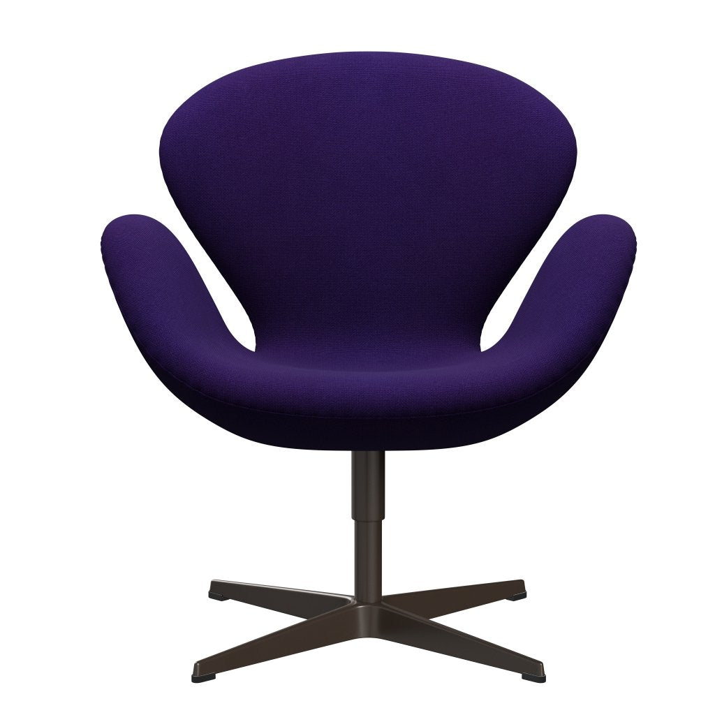 Sedia da salone Fritz Hansen Swan, bronzo marrone/viola di Hallingdal