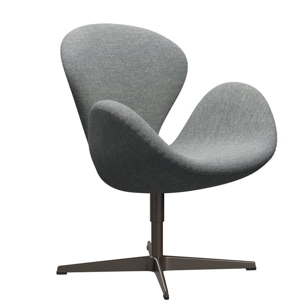 Fritz Hansen Swan Lounge Chair, Brown Bronze/Hallingdal White Gray