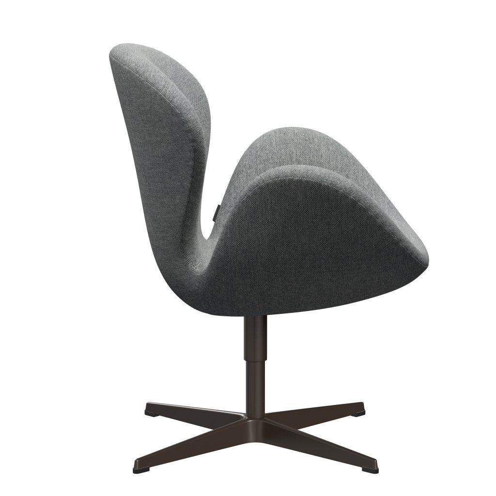 Fritz Hansen Swan Lounge Chair, Brown Bronze/Hallingdal White Grey