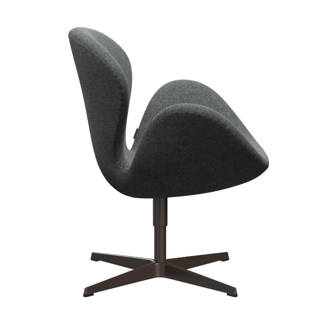 Sedia fritz Hansen Swan Lounge, bronzo marrone/Bianco bianco Hallingdal