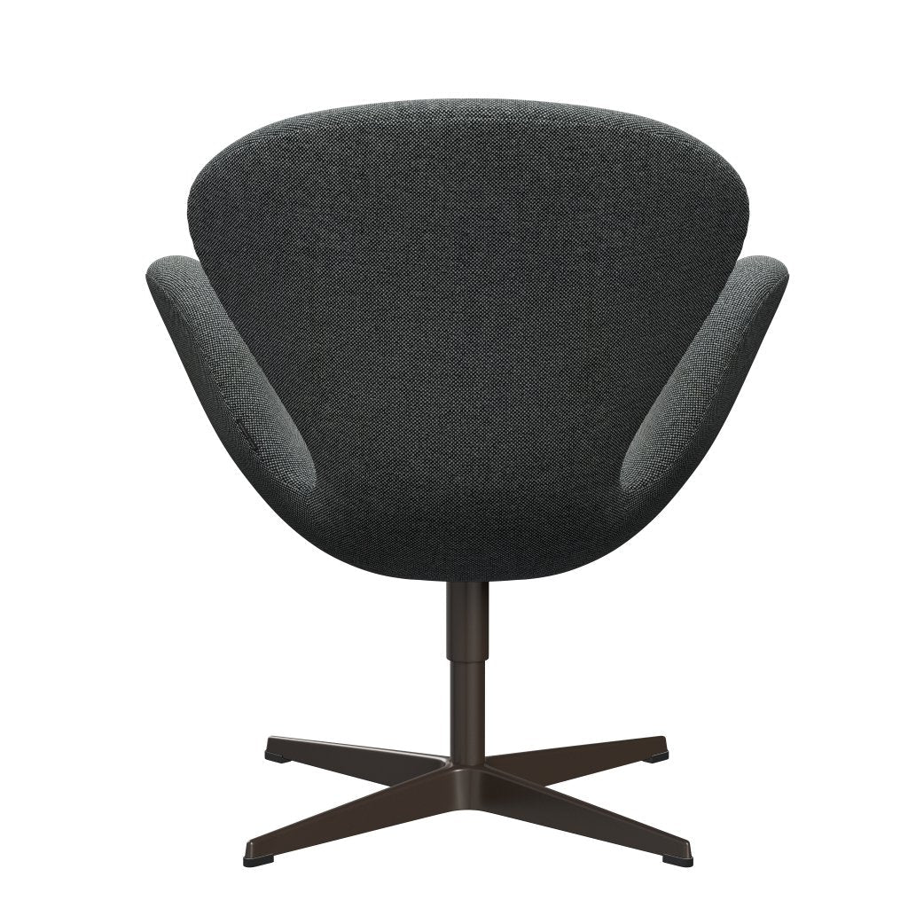 Sedia fritz Hansen Swan Lounge, bronzo marrone/Hallingdal bianco/marrone