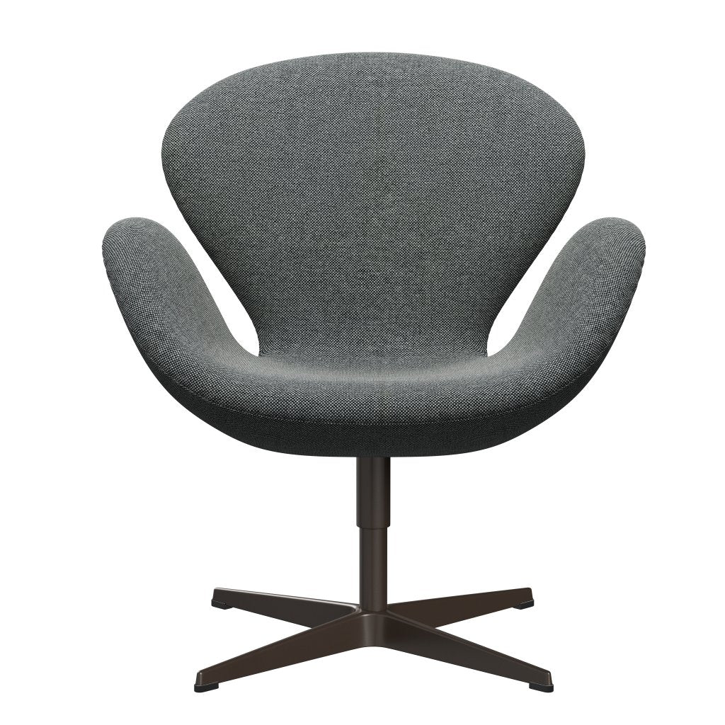 Sedia fritz Hansen Swan Lounge, bronzo marrone/Hallingdal bianco/marrone