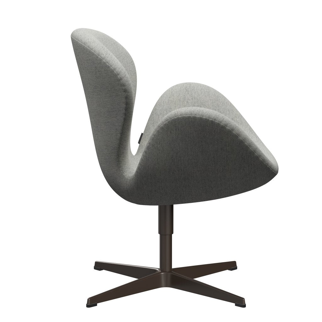 Fritz Hansen Swan Lounge Chair, Brown Bronze/Hallingdal White/Gray