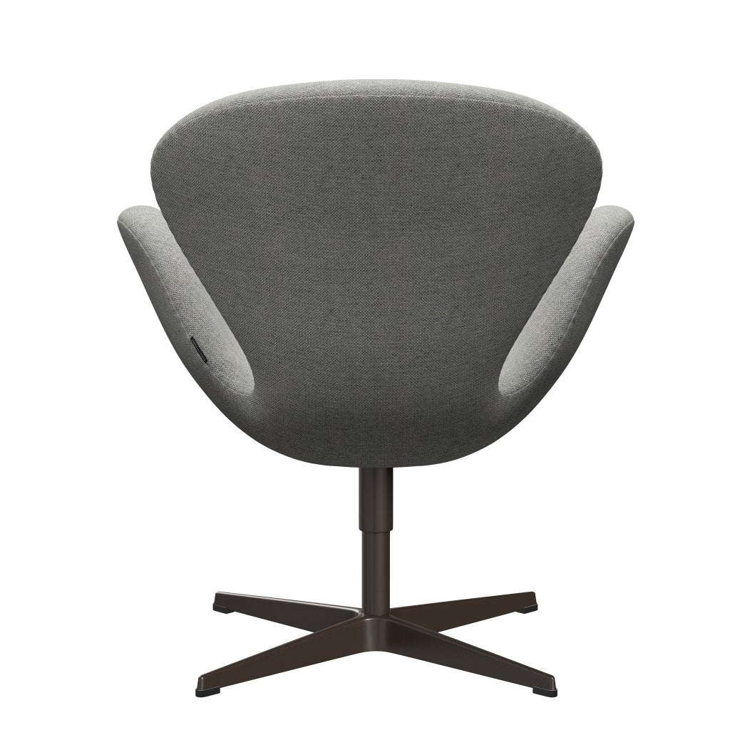 Sedia da salone Fritz Hansen Swan, bronzo marrone/Hallingdal bianco/grigio