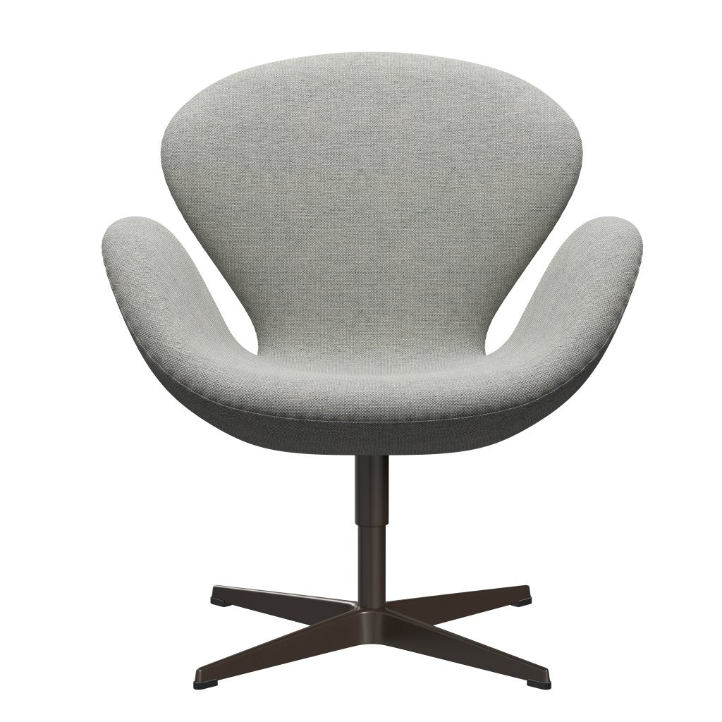 Sedia da salone Fritz Hansen Swan, bronzo marrone/Hallingdal bianco/grigio