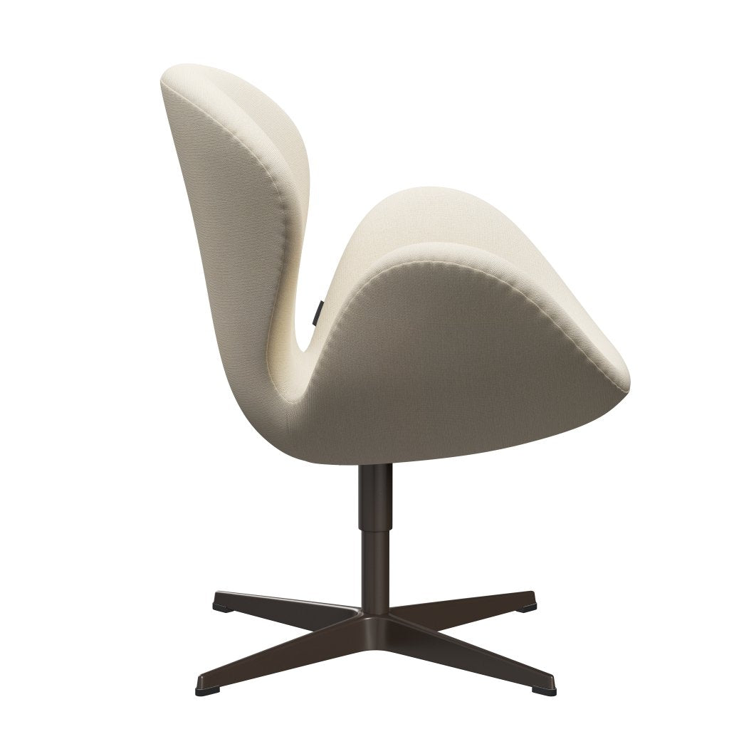 Sedia da salone Fritz Hansen Swan, bronzo marrone/lana di Hallingdal bianca