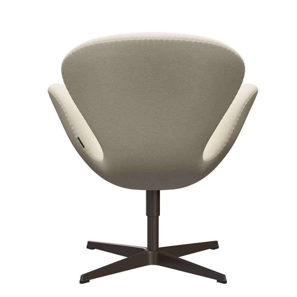 Sedia da salone Fritz Hansen Swan, bronzo marrone/lana di Hallingdal bianca