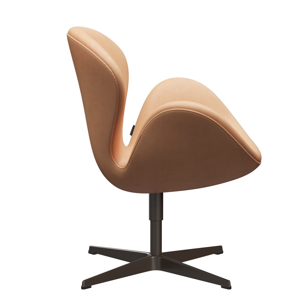 Fritz Hansen Swan Lounge -stoel, bruine bronzen/natuur natuur