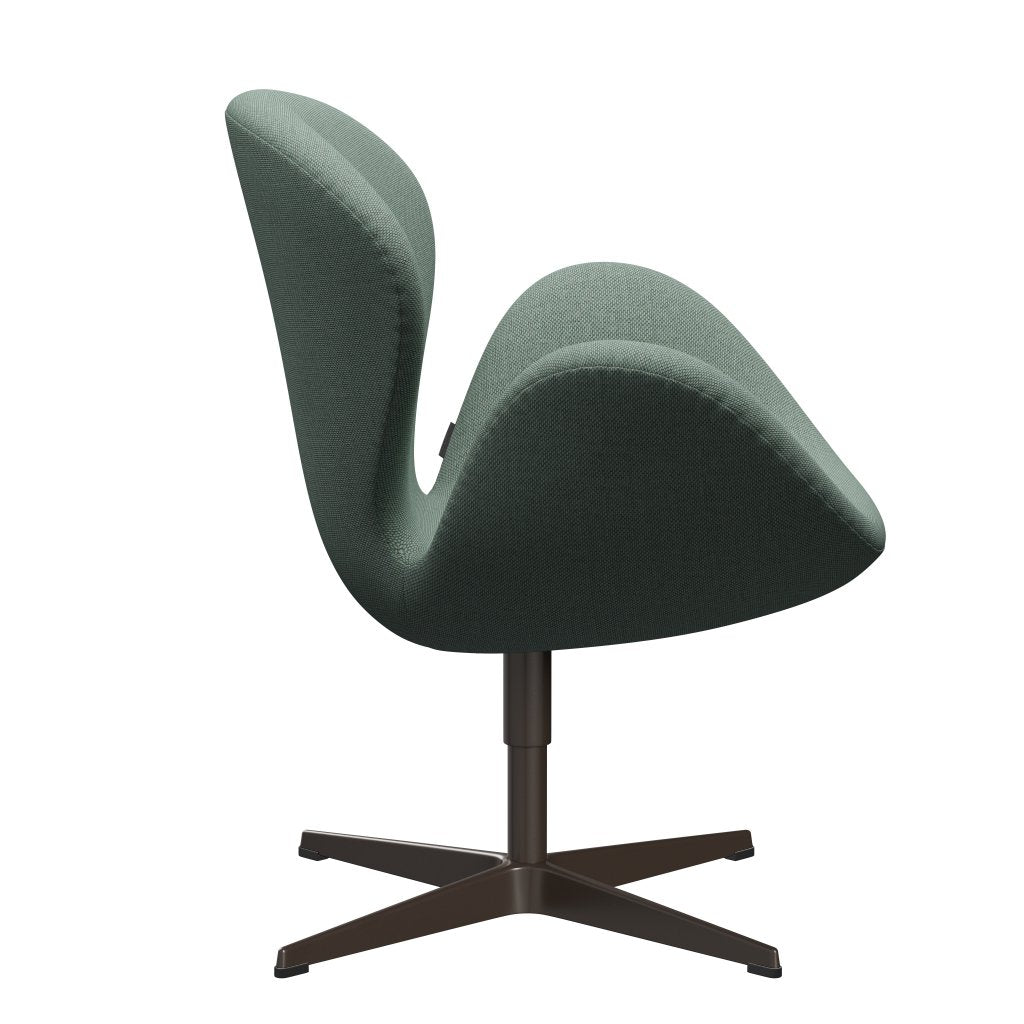 Fritz Hansen Swan Lounge stól, Brown Bronze/Re Wool Aqua/Natural