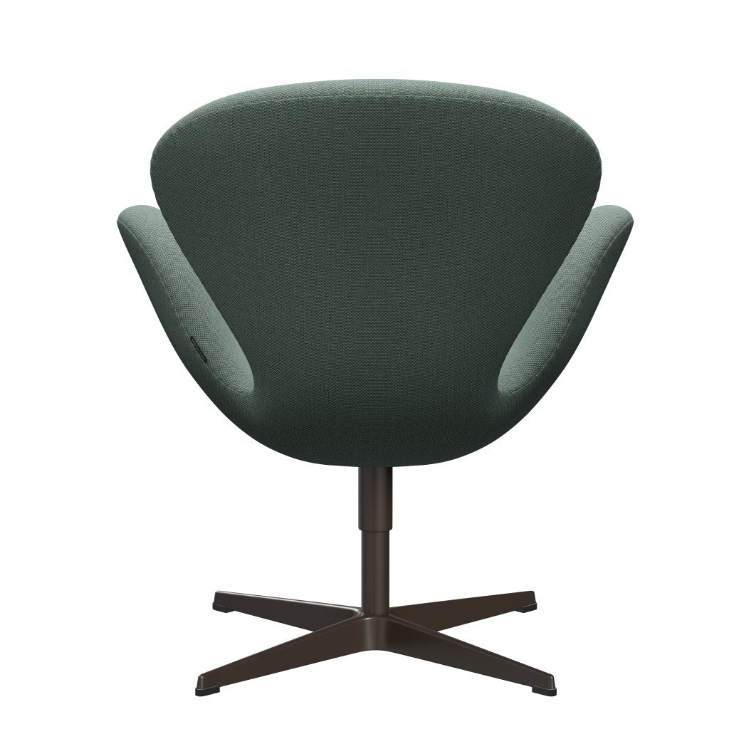 Sedia fritz Hansen Swan Lounge, bronzo marrone/re lana Aqua/Natural